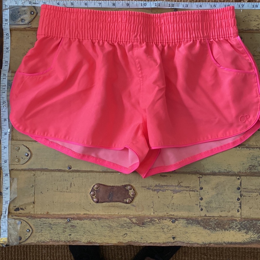VINTAGE 90s OP OCEAN PACIFIC SURF NEON BEACH 70s RETRO DOLPHIN HEM TRACK SHORTS